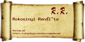 Rokosinyi Renáta névjegykártya