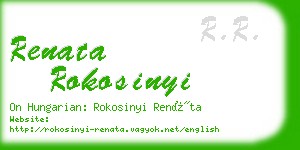 renata rokosinyi business card
